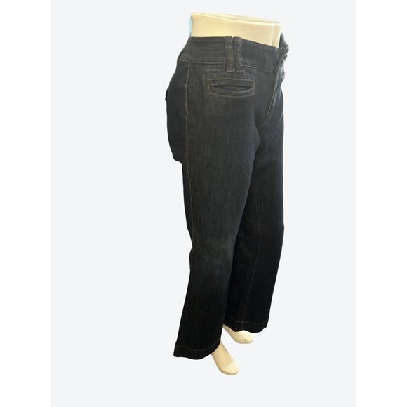Ann Taylor LOFT 99% Cotton Wide-Leg Denim Dress Blue Jeans Sz 2 - Picture 3 of 15